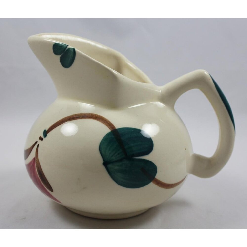 Vintage Purinton Slip Ware Pottery Ivy Red Blossom 14 oz Kent Jug Mid-Cent Mod